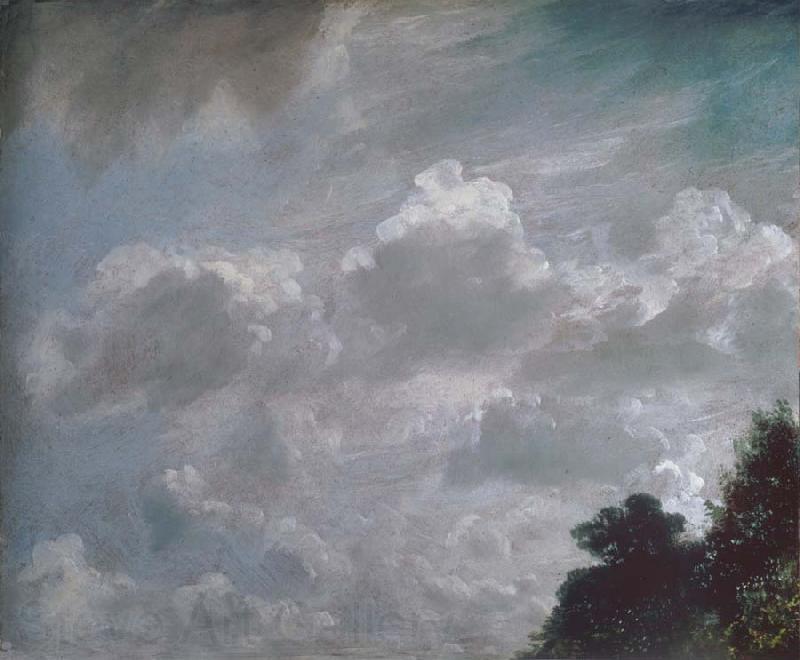 John Constable Cloud study,Hampstead,trees at ringt 11September 1821 Norge oil painting art